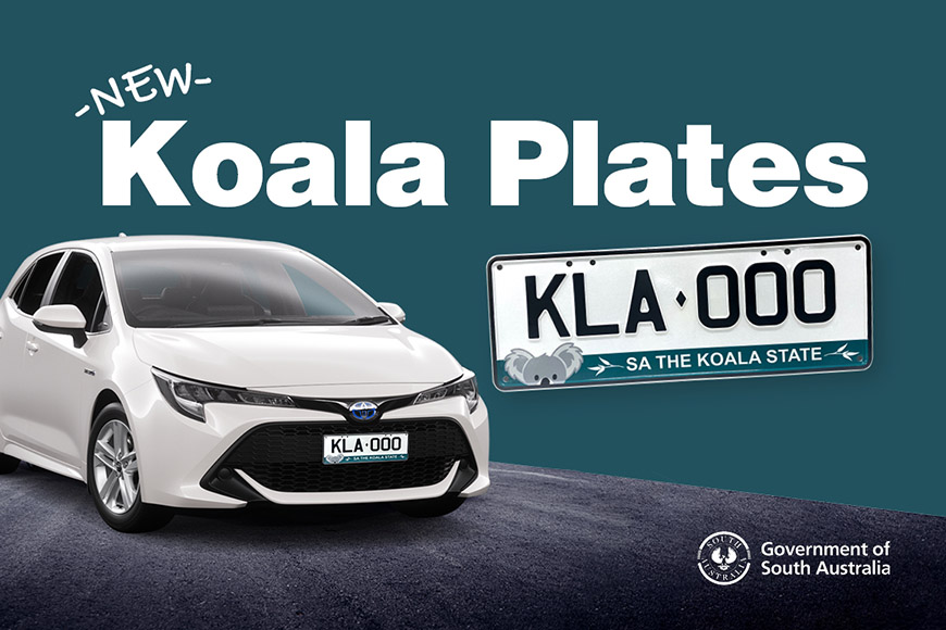 New Koala Plates showing the new plate design on a car