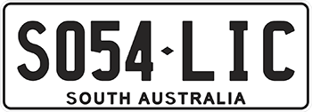 standard number plate